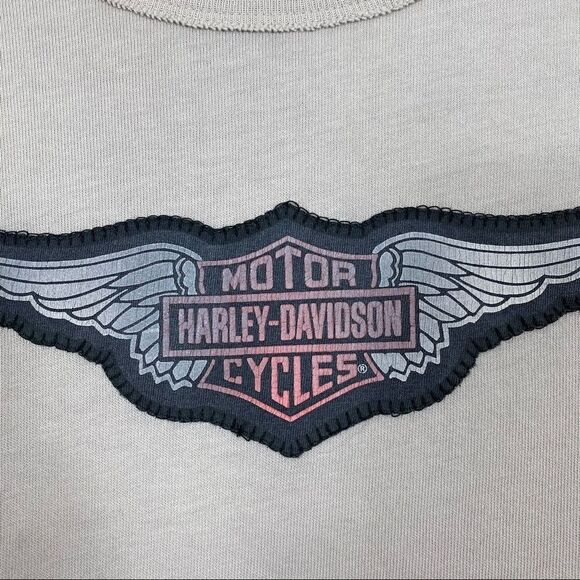 Harley Davidson Motorcycles Grey Logo Tshirt - Picture 3 of 6
